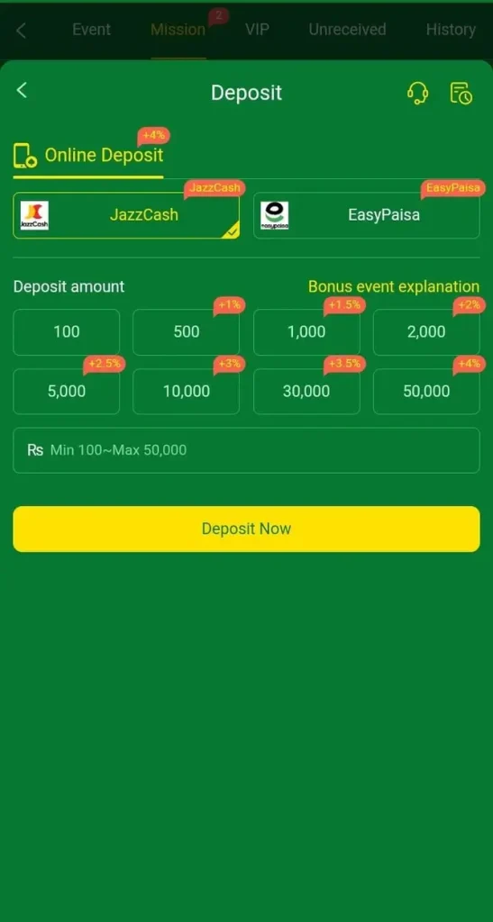 Easy Withdraw and Deposit Method